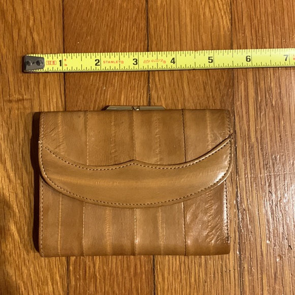 Vintage Matching Set Eel Wallet + Card Case - Picture 3 of 7